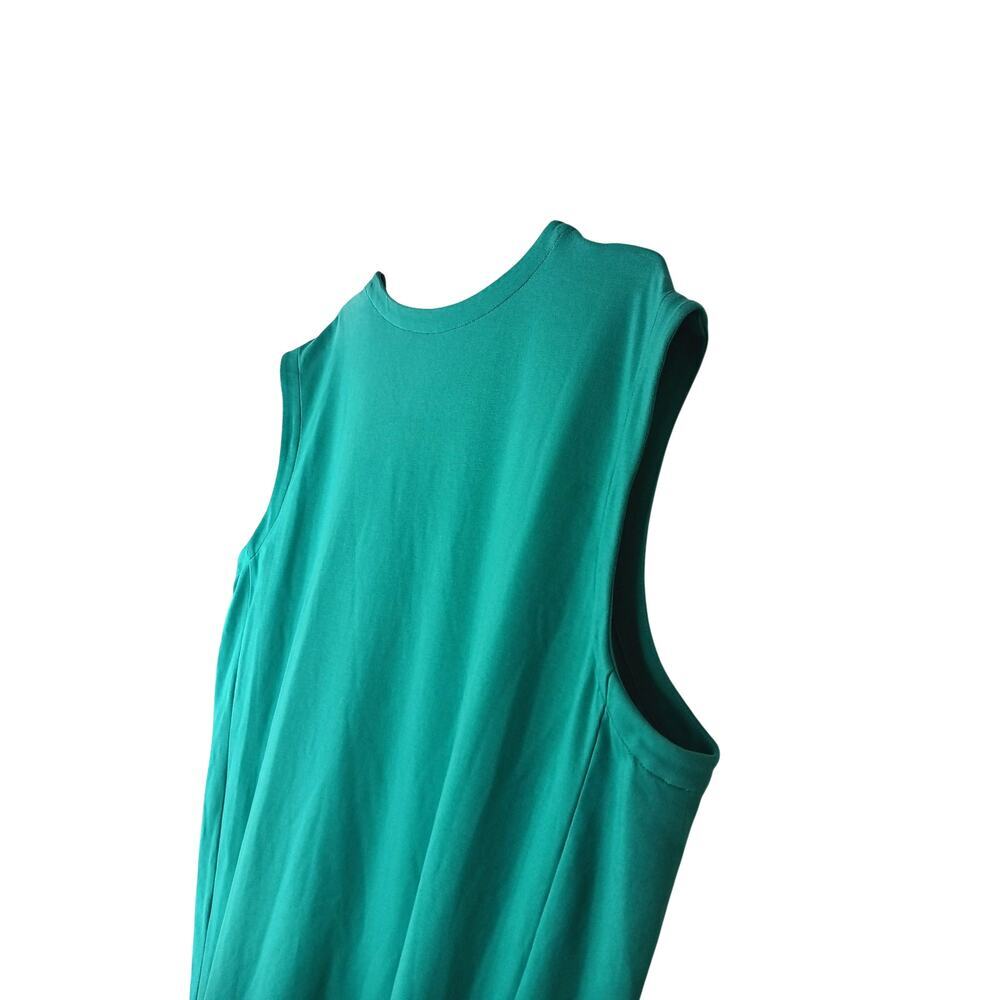 New with Tags Eileen Fisher Pima Cotton Stretch Dress Green Teal 1X Knee Length - Picture 9 of 13